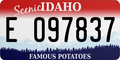 ID license plate E097837