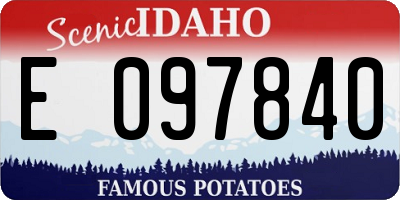 ID license plate E097840