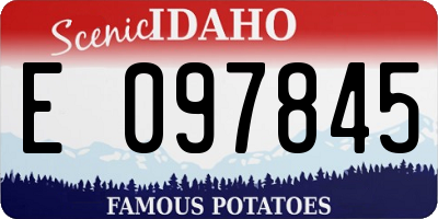 ID license plate E097845