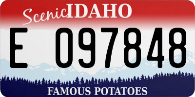 ID license plate E097848