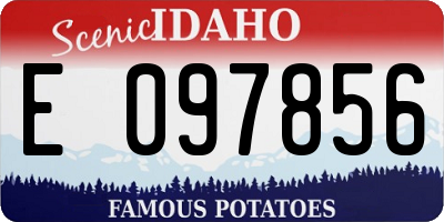 ID license plate E097856