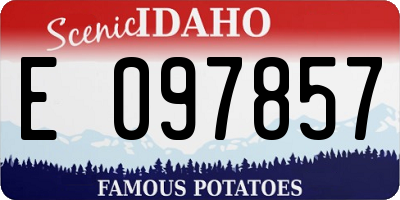 ID license plate E097857