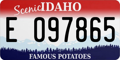 ID license plate E097865