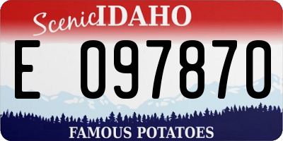 ID license plate E097870