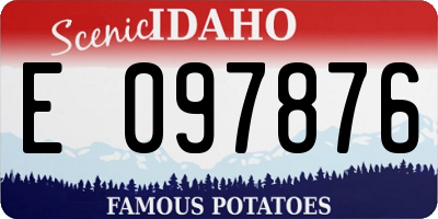 ID license plate E097876