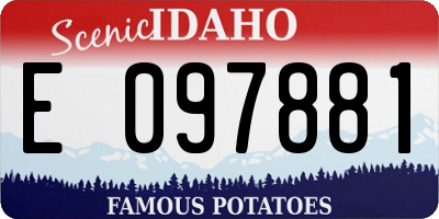 ID license plate E097881