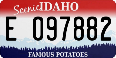 ID license plate E097882