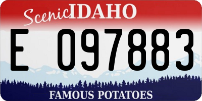 ID license plate E097883