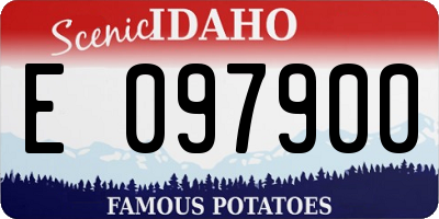 ID license plate E097900