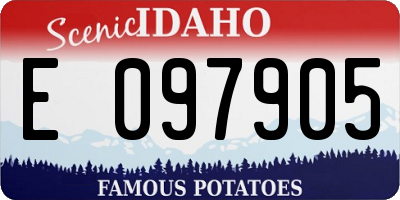 ID license plate E097905
