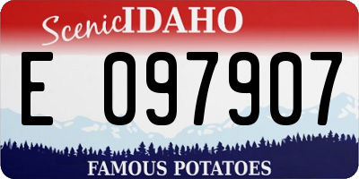 ID license plate E097907