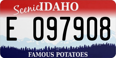 ID license plate E097908