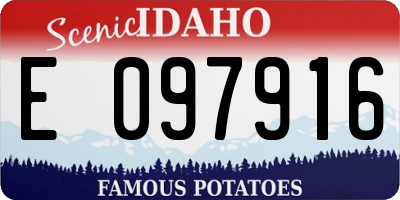 ID license plate E097916