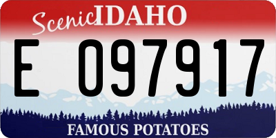 ID license plate E097917