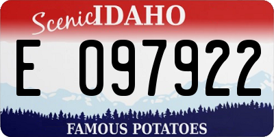 ID license plate E097922