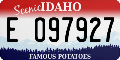 ID license plate E097927