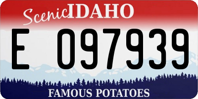 ID license plate E097939