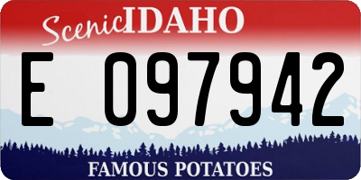 ID license plate E097942