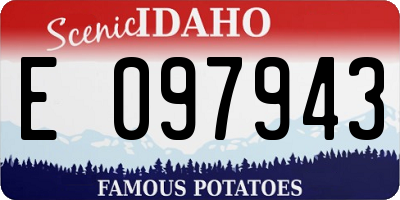 ID license plate E097943
