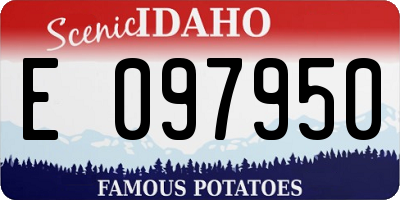 ID license plate E097950