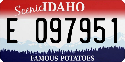 ID license plate E097951