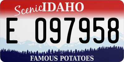 ID license plate E097958