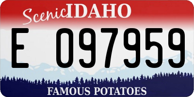 ID license plate E097959