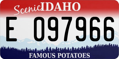 ID license plate E097966