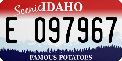 ID license plate E097967