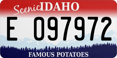 ID license plate E097972