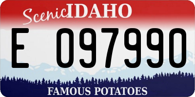 ID license plate E097990