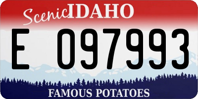 ID license plate E097993
