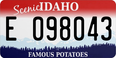 ID license plate E098043