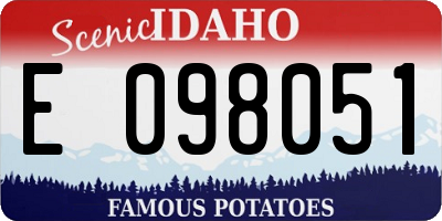 ID license plate E098051