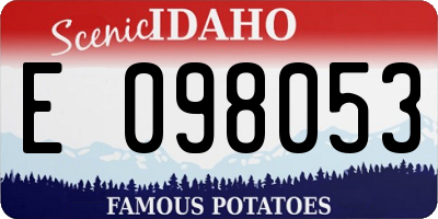 ID license plate E098053