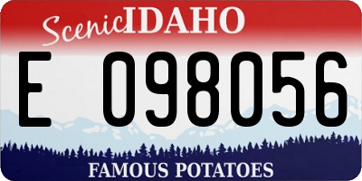 ID license plate E098056
