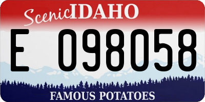ID license plate E098058