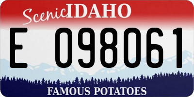 ID license plate E098061