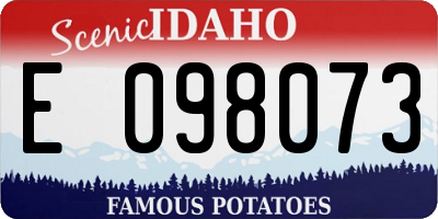 ID license plate E098073