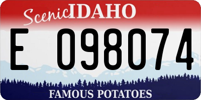 ID license plate E098074