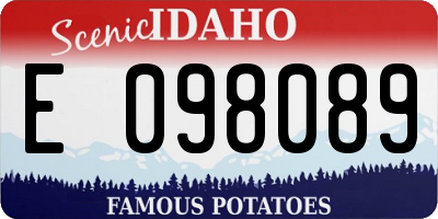 ID license plate E098089