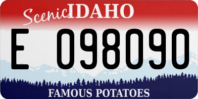ID license plate E098090