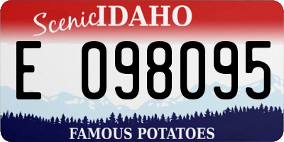 ID license plate E098095