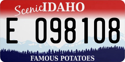 ID license plate E098108