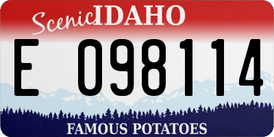 ID license plate E098114