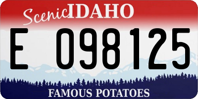 ID license plate E098125
