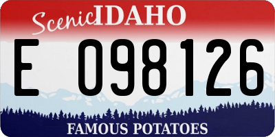 ID license plate E098126