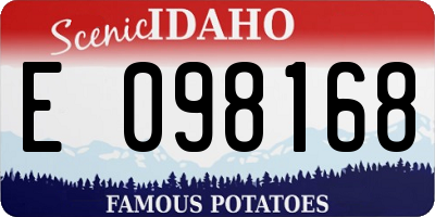 ID license plate E098168
