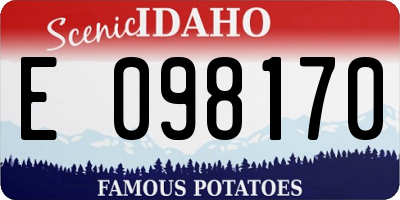 ID license plate E098170