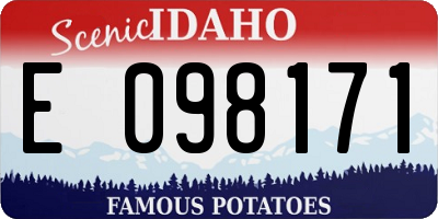 ID license plate E098171